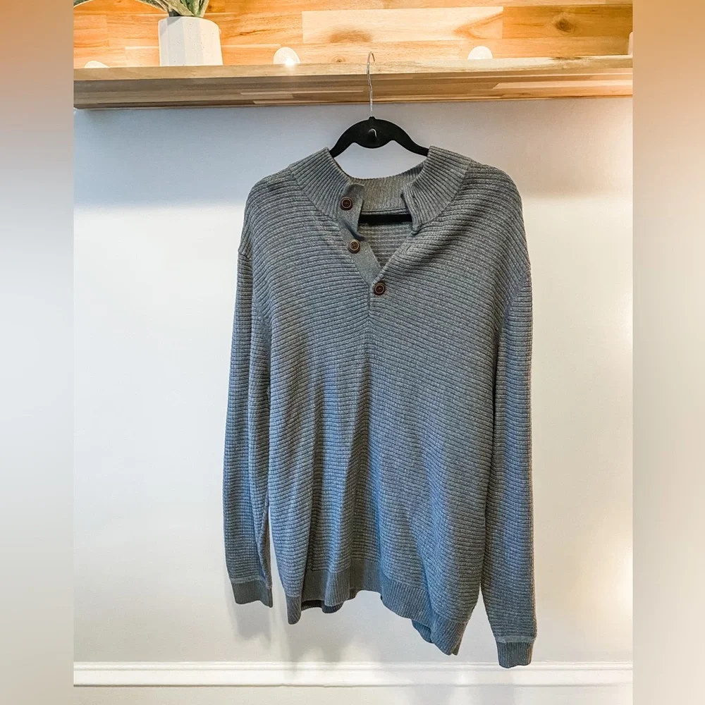 Men’s Button Down Sweater - Picture 1 of 6
